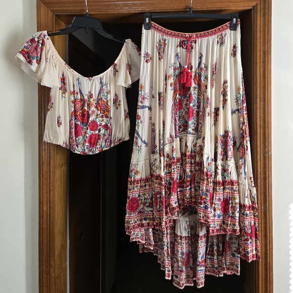 Spell NWT Hotel Paradiso Skirt Set SZ L ❤️🦄 - Picture 7 of 16